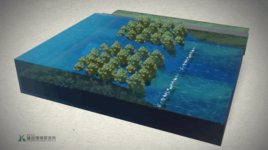 河川水域変化訴求動画