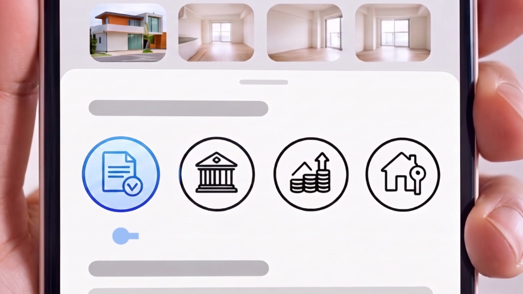 Infini Bankのアプリ画面イメージを描いたAI生成カット